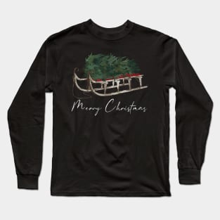 Sleigh Christmas Tree Long Sleeve T-Shirt